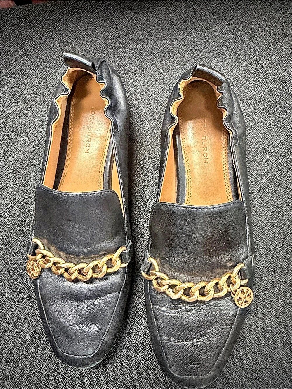 Tory Burch Mini Benton Charm Loafer Black Loafers